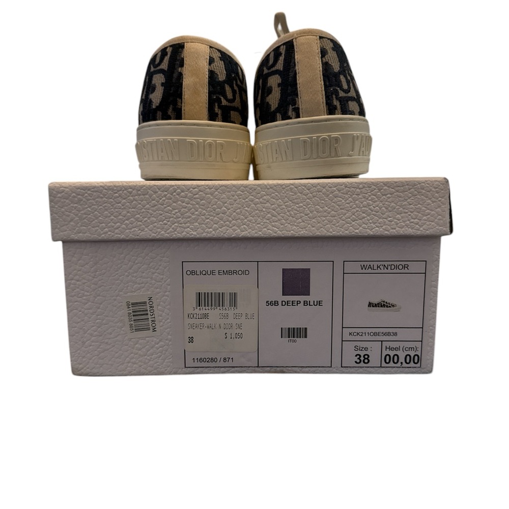 Dior walk’n’dior sneakers. size 8 Deep blue oblique embroidery - Picture 3 of 10
